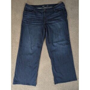 Old Navy High Rise Wow Wide Leg Jeans Womens Size 22 Dark Wash Blue Denim